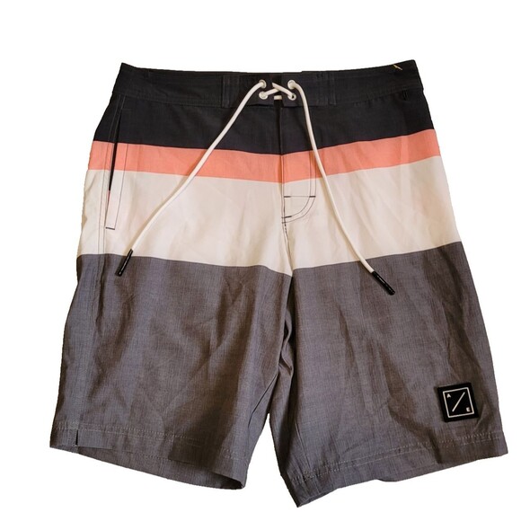 American Eagle Boardshorts Mens Small Color Block Beach Travel Pockets Vacation - Picture 1 of 14